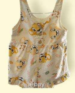 Disney Baby The Lion King Simba And Nala Sleeveless Jumper Baby Size 3-6 Months