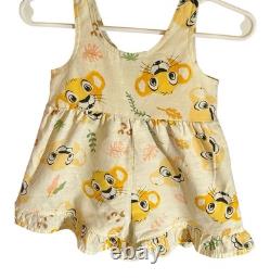 Disney Baby The Lion King Simba And Nala Sleeveless Jumper Baby Size 3-6 Months