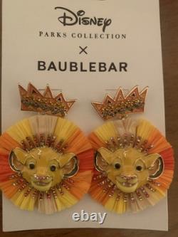 Disney Baublebar Earrings Simba Lion King Rare NWT