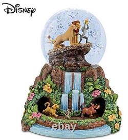 Disney Bradford Exchange Lion King Musical Glitter Globe Simba Nala Rafiki