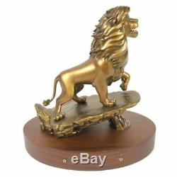 Disney Cast Member Simba Lion King Bronze Figurine & Pin Service Award 20 Years