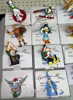 Disney Christmas Magic Grolier Lot of 30 Ornaments with Boxes Collectibles