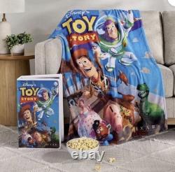 Disney Classic VHS Boxed Silk Touch Throw Blanket Set of 4 Lion King Toy Story