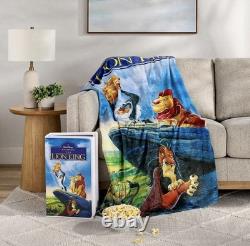 Disney Classic VHS Boxed Silk Touch Throw Blanket Set of 4 Lion King Toy Story