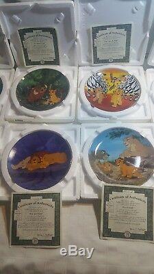 Disney Complete Limited Edition Lion King Collection of Plates with all C. O. A