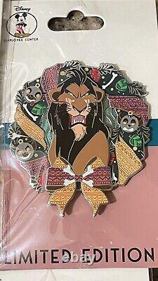 Disney DEC Employee Center Villains Scar Lion King Wreath LE Pin HTF Rare MOC
