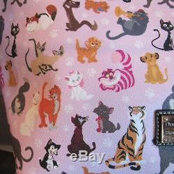 Disney Dooney & Bourke Cats Tote Bag Figaro Cheshire Cat Lion King Simba Lucifer