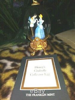 Disney Franklin Mint Collector Eggs Cinderella, Lion King, Aladdin, Beauty Beast