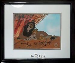 Disney Lion King Cel Scheming Scar Simba Hand signed by Andreas Deja Sericel