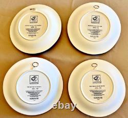 Disney Lion King Collector's 3D Plates (set Of 4) Of 7500 with COAs & Stands MIB