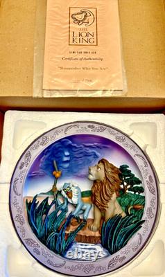 Disney Lion King Collector's 3D Plates (set Of 4) Of 7500 with COAs & Stands MIB