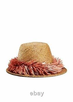 Disney Lion King Gigi Burris Millinery Sunrise Raffia Trim Straw Hat $315 NWT