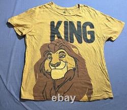 Disney Lion King Grown Sinba Womens XL Yellow Short Sleeve Ladies Tee