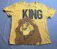 Disney Lion King Grown Sinba Womens Xl Yellow Short Sleeve Ladies Tee