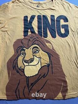 Disney Lion King Grown Sinba Womens XL Yellow Short Sleeve Ladies Tee