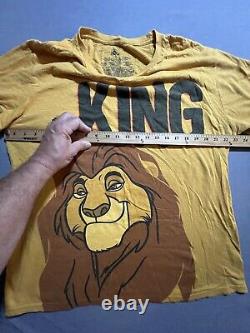 Disney Lion King Grown Sinba Womens XL Yellow Short Sleeve Ladies Tee