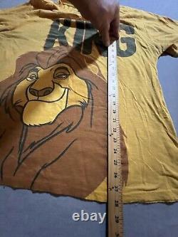 Disney Lion King Grown Sinba Womens XL Yellow Short Sleeve Ladies Tee