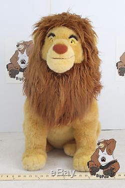 Disney Lion King Mufasa Simba 28 Jumbo Plush Vintage Disneyana TLK not Douglas