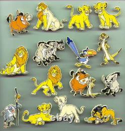 Disney Lion King Rare set of 15 UK plastic pin/pins