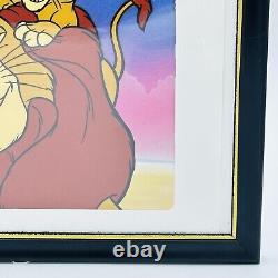 Disney Lion King Simba & Mufasa Animation Cel With Background 1995 8 x 7.75
