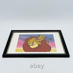Disney Lion King Simba & Mufasa Animation Cel With Background 1995 8 x 7.75