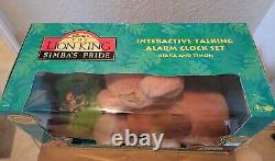 Disney Lion King Simba's Pride Interactive talking alarm clock set EUC