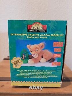 Disney Lion King Simba's Pride Interactive talking alarm clock set EUC