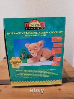 Disney Lion King Simba's Pride Interactive talking alarm clock set EUC