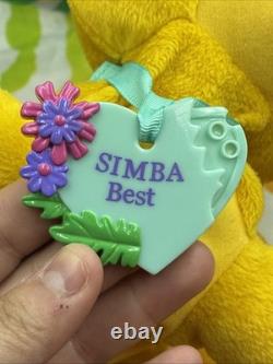 Disney Lion King Sweetheart Simba & Nala Kissing Plush Set With Necklaces 2002