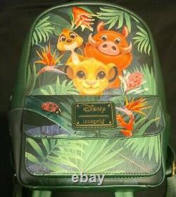 Disney Loungefly Lion King Mini Backpack Tropical Simba Pumba Timon Trio