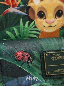 Disney Loungefly Lion King Mini Backpack Tropical Simba Pumbaa Timon Trio NEW