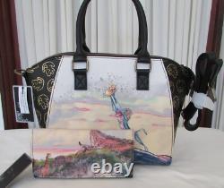 Disney Loungefly Lion King Satchel Bag & Wallet Watercolor Pride Rock Purse NWT