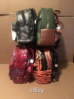 Disney Loungefly NWT Mini Backpack Set of 4 Tigger, Mulan, Dumbo & Lion King