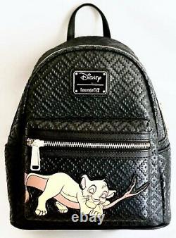 Disney Loungefly Sleeping Simba Mini Backpack The Lion King Black Bag & Keyring