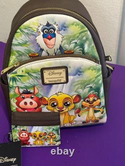 Disney Loungefly The Lion King Rafiki Simba Timon Pumbaa Jungle Mini Backpack