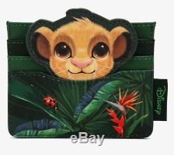 Disney Loungefly The Lion King Simba Timon Pumbaa Backpack Bag & Cardholder NWT