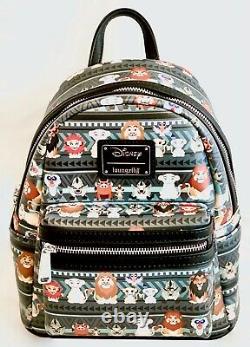 Disney Loungefly The Lion King Tribal Chibi Mini Backpack Bag Exclusive Grey