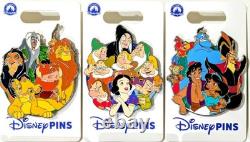 Disney Parks Character Cluster Alice Aladdin Lion King Pin Lot Of 10, 2025, New