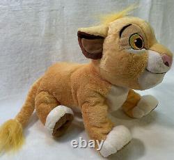 Disney Parks Large Simba Lion King Plush Stuffed Animal Authentic 14 Soft Toy