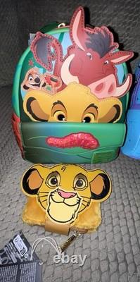 Disney Parks The Lion King 30th Anniversary Loungefly Backpack + Wallet 2024 NWT