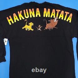 Disney Parks The Lion King Hakuna Matata Spirit Jersey Shirt Black Adult Med NWT