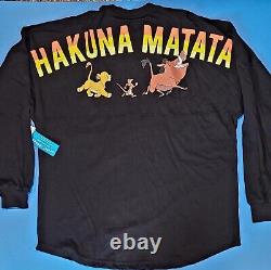 Disney Parks The Lion King Hakuna Matata Spirit Jersey Shirt Black Adult Med NWT