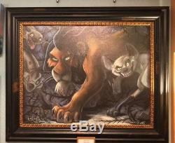 Disney Parks The Lion King Scar and Crew LE Framed Giclee by Darren Wilson New