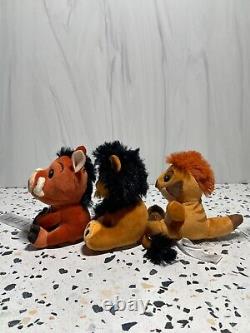 Disney Parks Wishables Lion King Trio Set Plushies Pumba, Scar & Timon