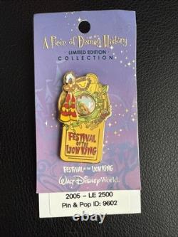 Disney Pin Piece Of Disney History Wdw Festival Of The Lion King Le New On Card