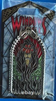 Disney Pin Windows of Evil Disneyland Scar Lion King LE 2000