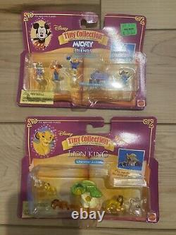 Disney Polly Pocket Tiny Collection Lot Lion King, Mickey And Minnie, Dalmatians