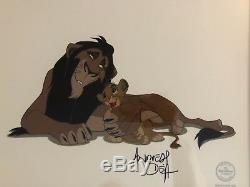 Disney Sericel Scheming Scar Lion King Signed Andreas Deja