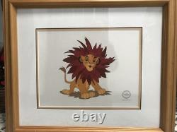 Disney Sericel Simba The Lion King The Mane Event Cel Framed