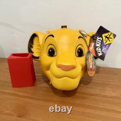 Disney Simba Head Lunchbox Lion King With Juice box and Tags by Aladdin